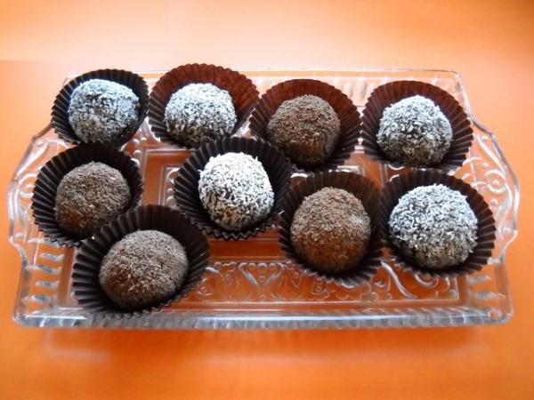 Trufas de chocolate y leche