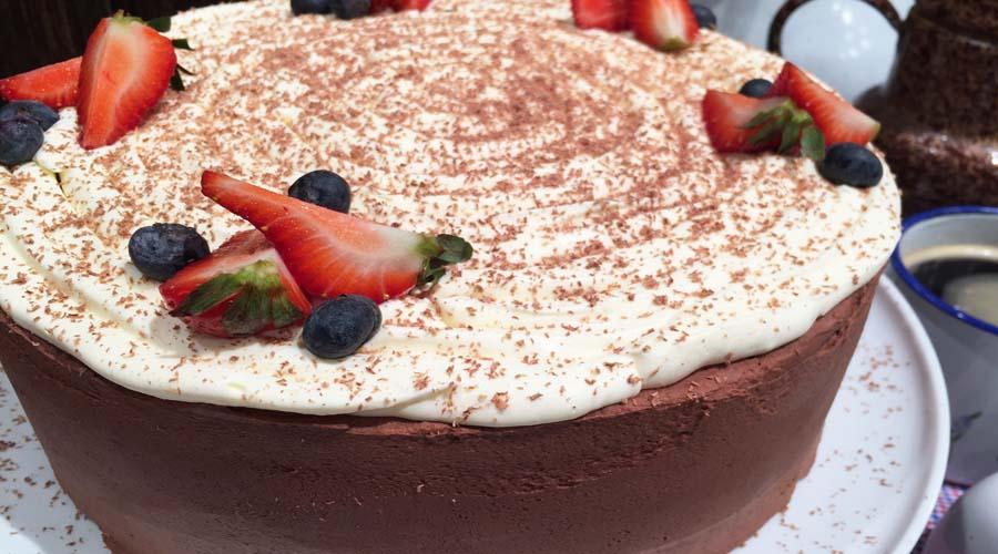 Torta de Chocolate y Frutos Rojos 