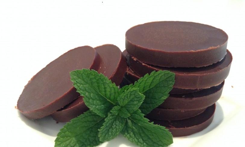 Medallones de menta y chocolate, receta 