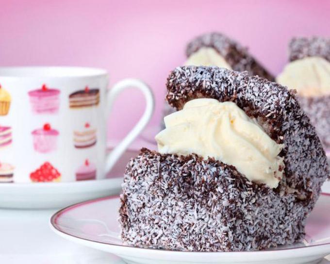 Lamington Cake con Chocolate