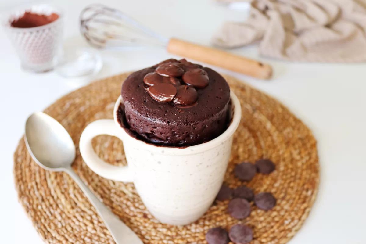 Mug cake de chocolate en microondas