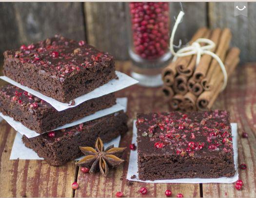 Brownie especiado con Pimienta Rosa ~ Receta 