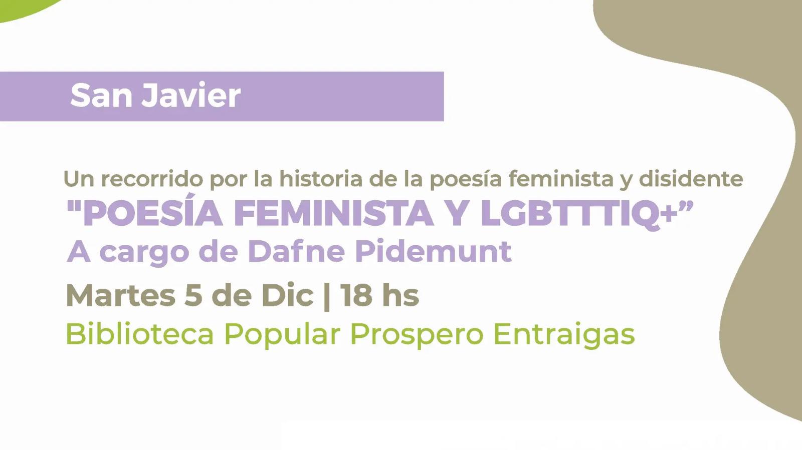San Javier: taller de poes&iacute;a feminista y disidente 