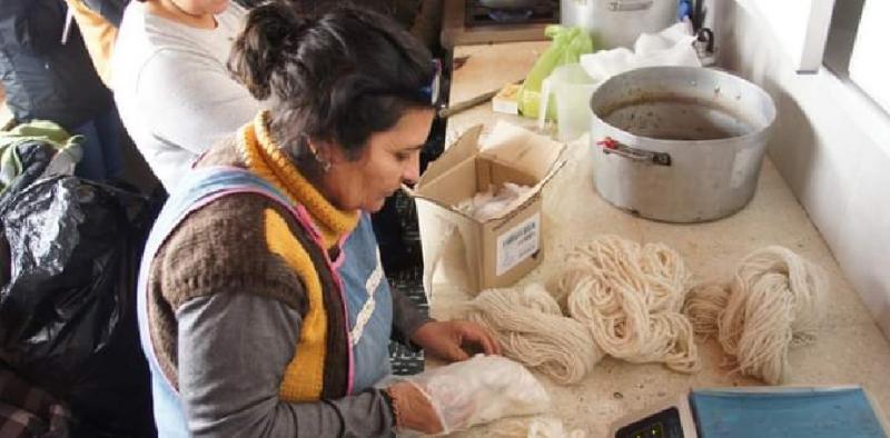 La creadora del poncho rionegrino trabaja junto a artesanas de la Regi&oacute;n Sur