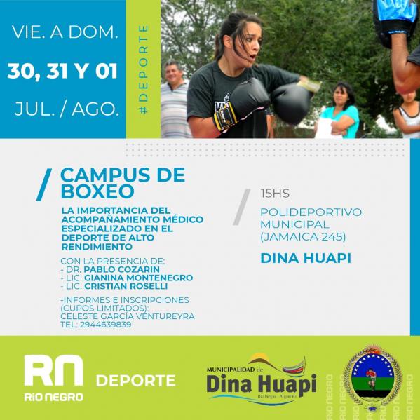 Boxeadores de la Zona Andina recibir&aacute;n capacitacitaciones sobre salud deportiva en Dina Huapi
