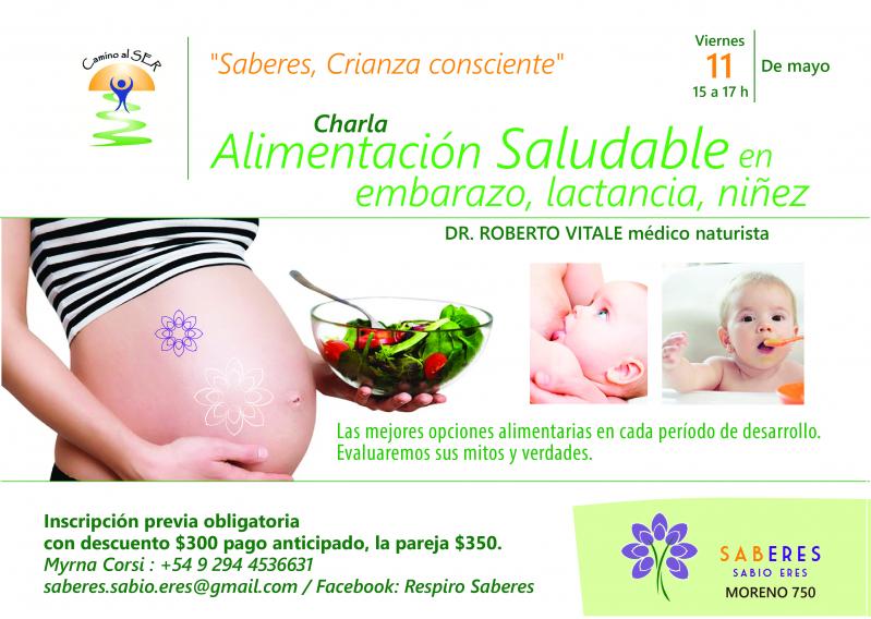 Charla Alimentaci&oacute;n saludable en embarazo, lactancia y ni&ntilde;ez