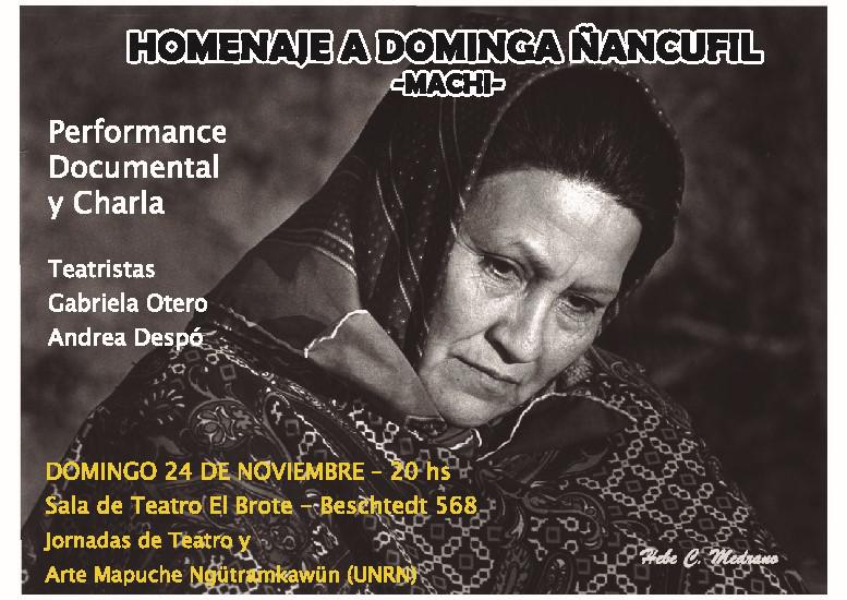 Homenaje a Dominga &Ntilde;ancufil