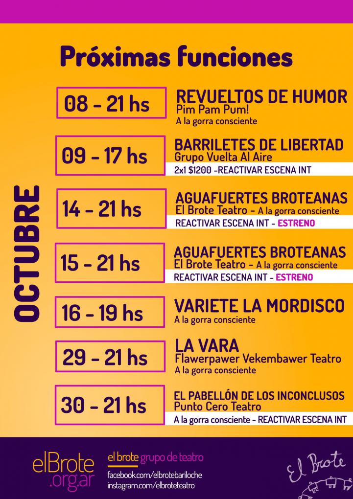 Cartelera teatral "El Brote"