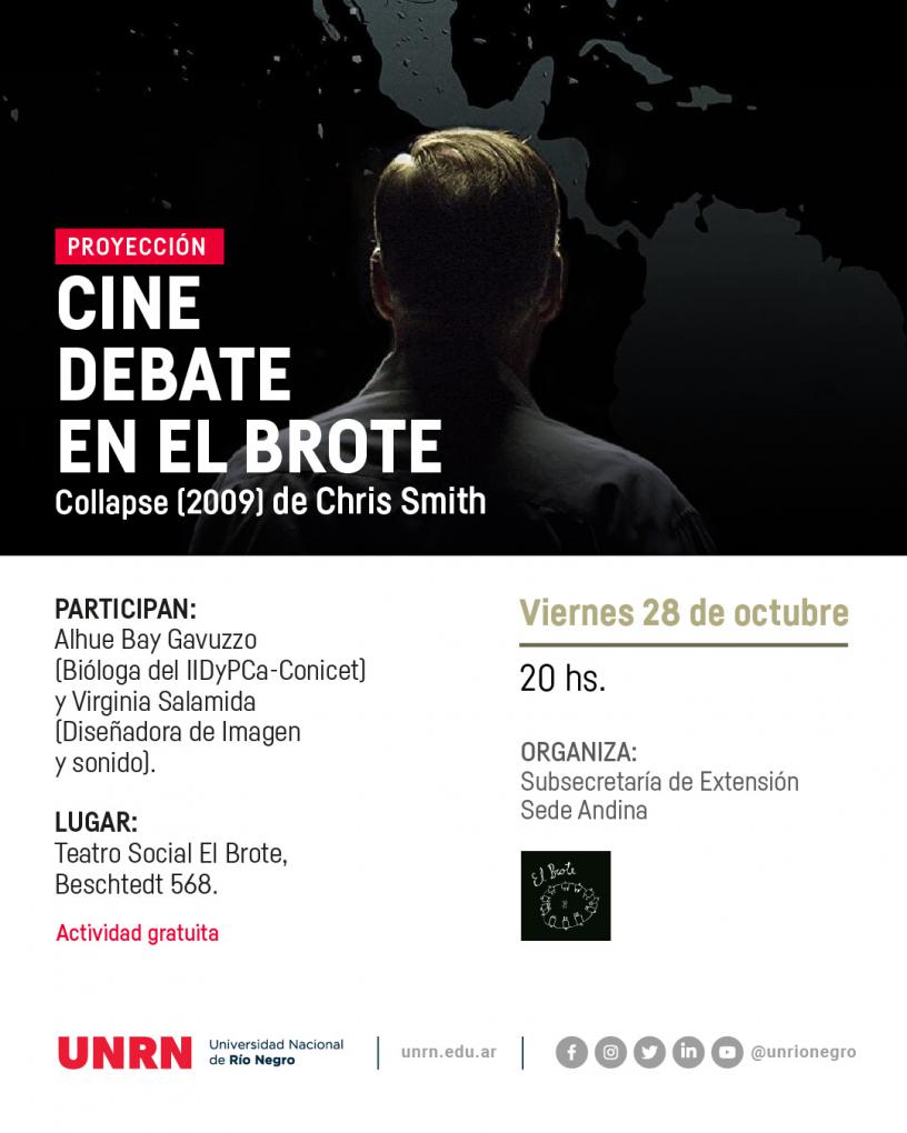 &#128253;&#65039; Cine debate en El Brote. "Collapse" de Chris Smith