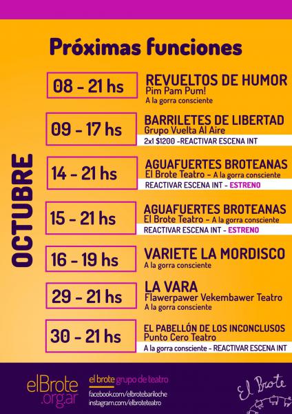 Cartelera teatral El Brote