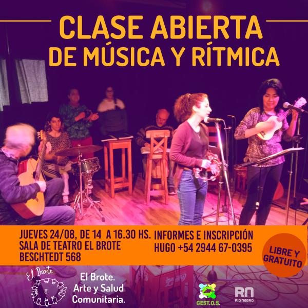 Clase abierta de m&uacute;sica y r&iacute;tmica