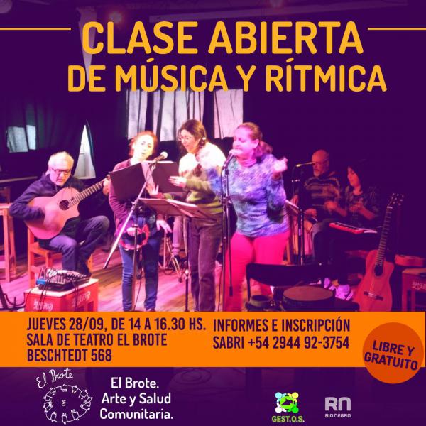 CLASE ABIERTA DE M&Uacute;SICA Y R&Iacute;TMICA