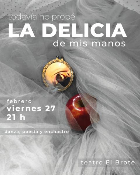 Todavía no probé la delicia de mis manos, obra de danza, poesía y enchastre