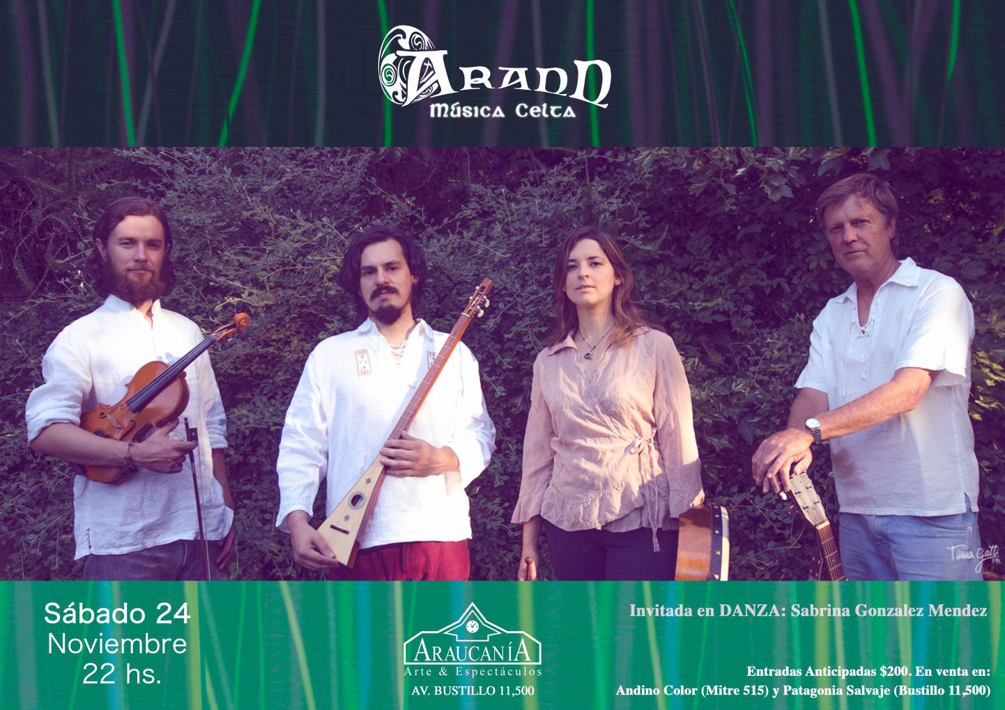 Vuelve a Bariloche Arann M&uacute;sica Celta con nuevo repertorio