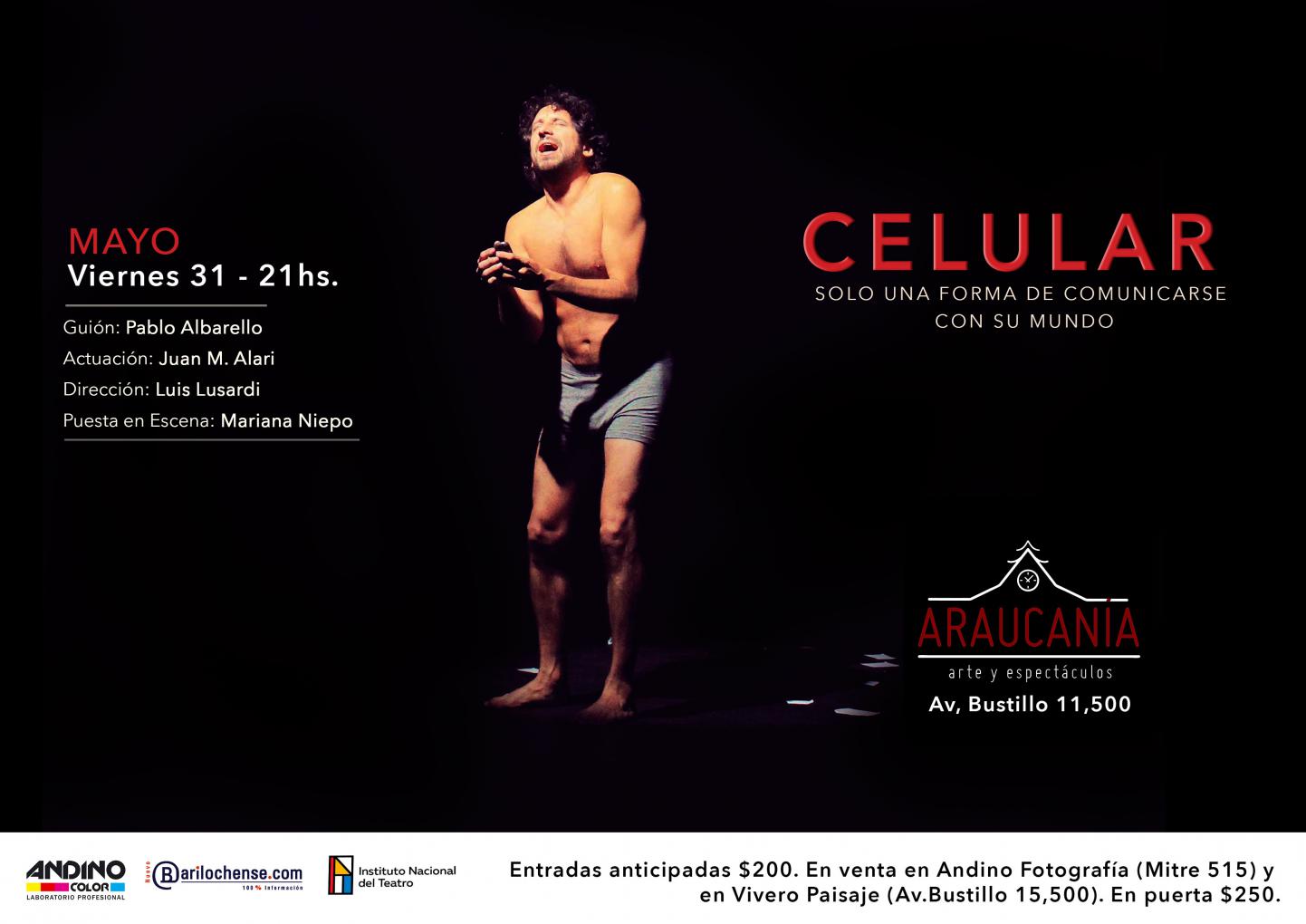 Nueva funci&oacute;n de CELULAR protagonizada por Juan Alari - TEATRO