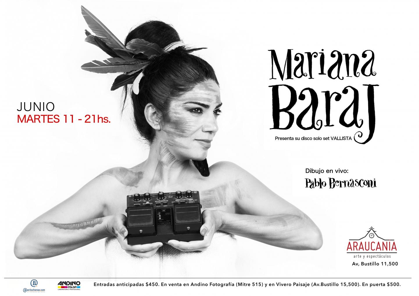 Mariana Baraj presenta su disco solo set VALLISTA con dibujo en vivo de Pablo Bernasconi