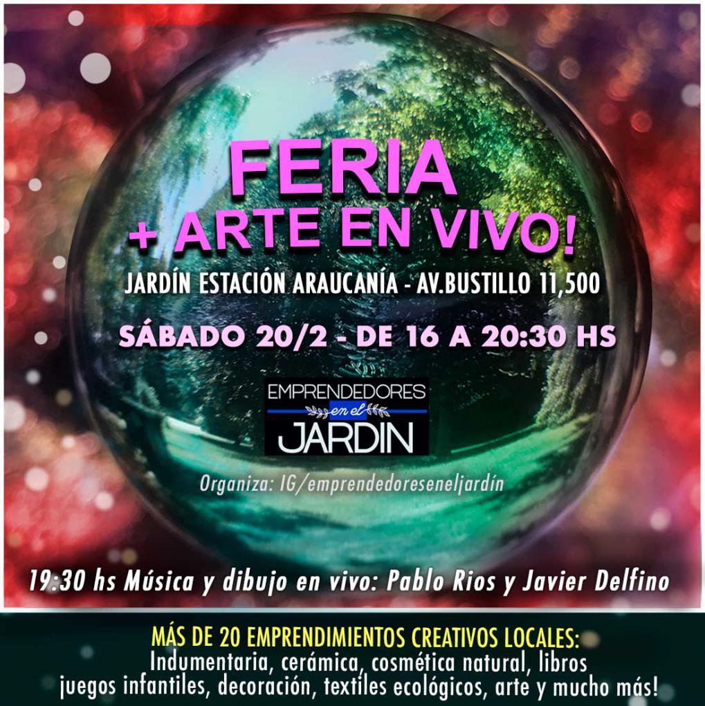FERIA + Arte en Vivo! en el jard&iacute;n de Araucania 