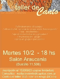 TALLER DE CANTO por Jeaninne Martin