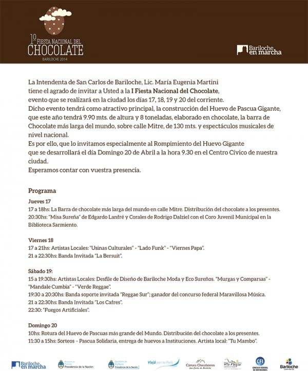 I&ordm; FIESTA NACIONAL DEL CHOCOLATE