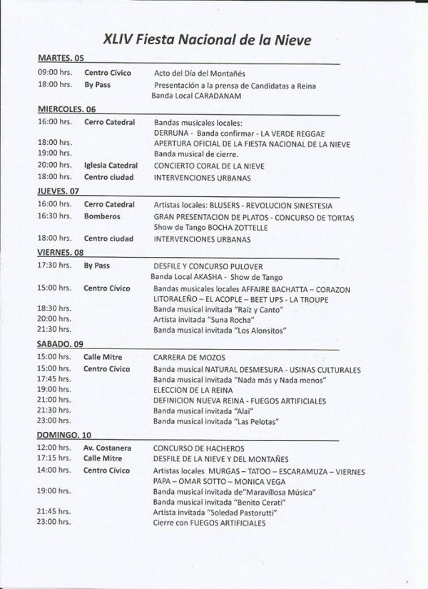 Fiesta de la Nieve: Domingo