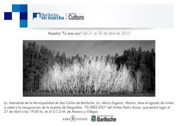 Pedro Aznar presentar&aacute; su muestra de fotograf&iacute;as Tu Eres Eso en Bariloche