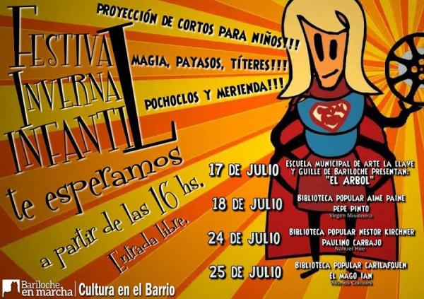 La Municipalidad te invita a disfrutar del Festival Invernal Infantil Sabado 18