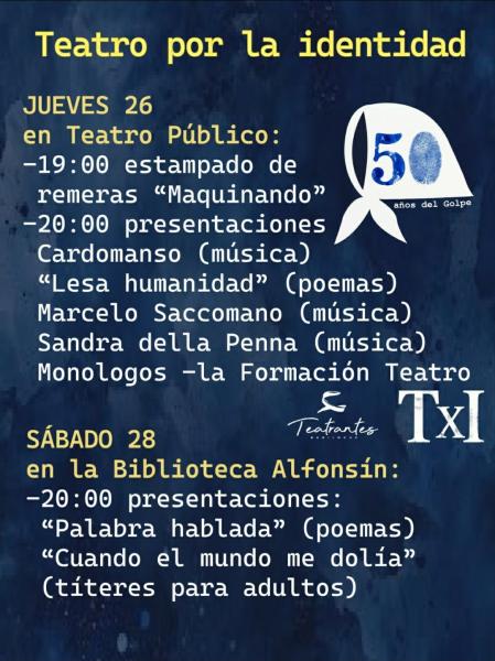  Teatro por la identidad en el Teatro P&uacute;blico: