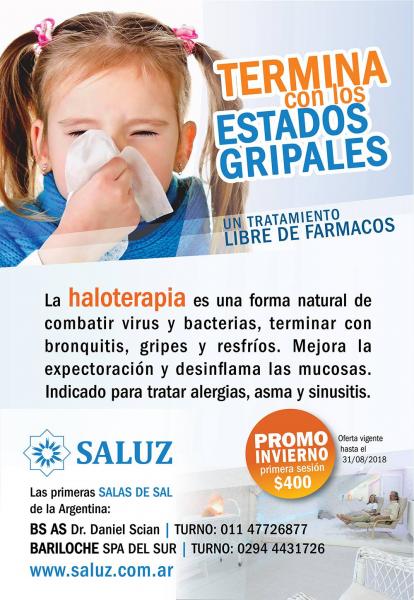 Termina con los Estados Gripales - HALOTERAPIA, Terapia con Sal - Tratamiento Libre de F&aacute;rmacos - PROMOCI&Oacute;N