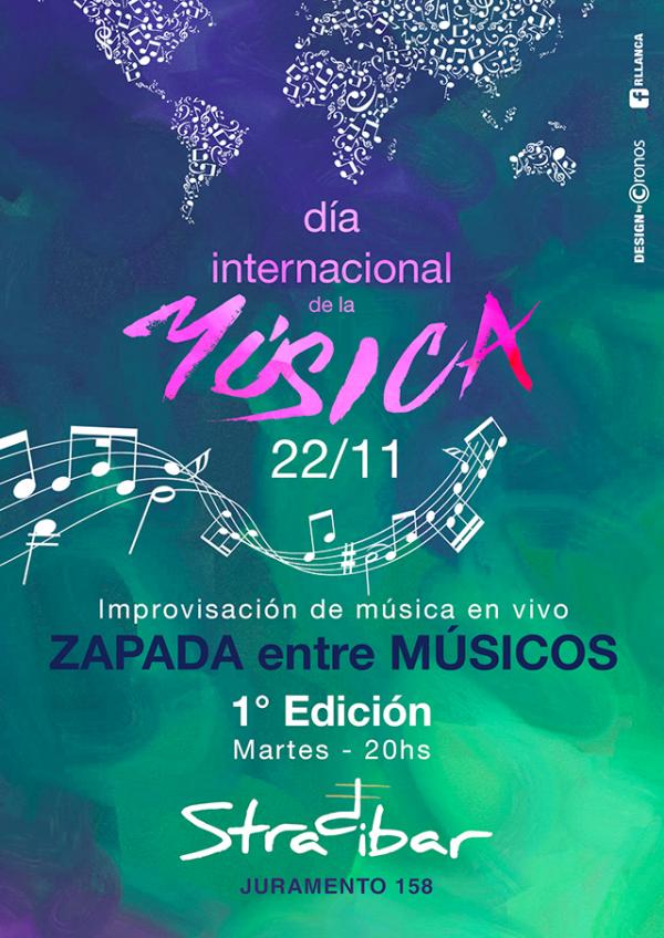 D&iacute;a internacional de la m&uacute;sica en STRADIBAR. Zapada entre m&uacute;sicos locales