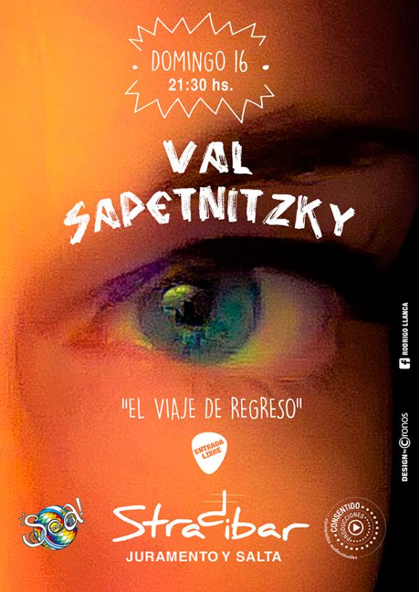 Val Sapetnitzky nos presenta EL VIAJE DE REGRESO en STRADIBAR