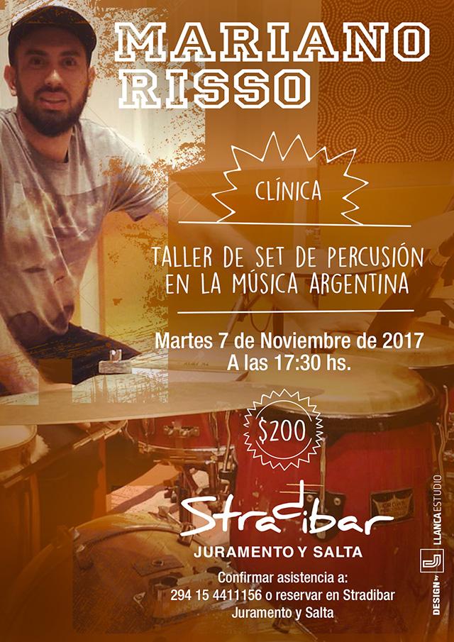 CL&Iacute;NICA DE M&Uacute;SICA por Mariano Risso. Para bateristas de Bariloche y alrededores.