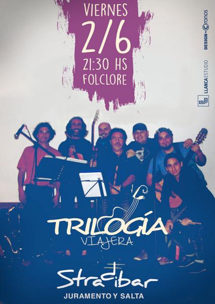Trilog&iacute;a Viajera en STRADIBAR, nos visita con su gran repertorio folcl&oacute;rico.