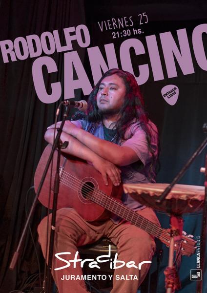 Rodolfo Cancino en canto y guitarra instrumental STRADIBAR
