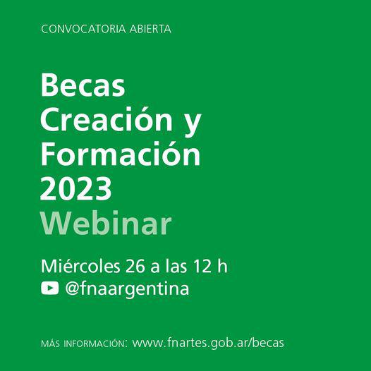 Becas Creaci&oacute;n y Formaci&oacute;n 2023.