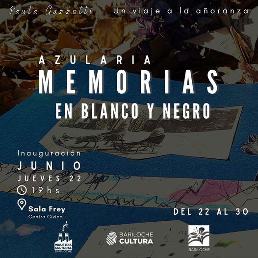 Muestra AZULARIA memorias en blanco y negro 