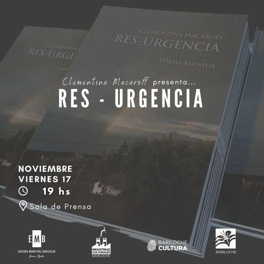 Clementina Macaroff presenta su nuevo libro:RES - URGENCIA