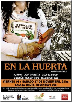 TEATRO: "EN LA HUERTA" VIERNES 16 y S&Aacute;BADO 17 de Noviembre, 21hs. Sala El Brote. Beschtedt 568