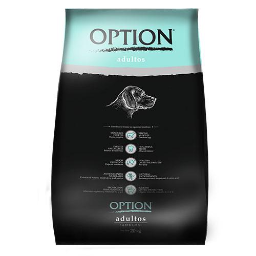 Alimento balanceado para perros adultos OPTION x 20 kg 