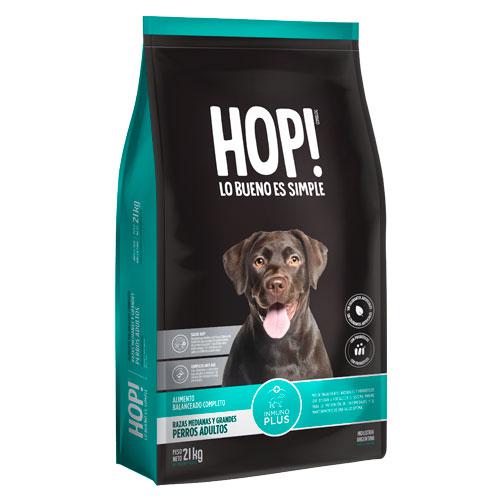 Alimento Balanceado para perros mediano-grande  HOP x 21 kg 