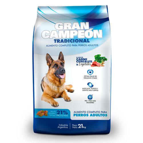 Alimento balanceado para perros adultos GRAN CAMPEON x 21 KG 