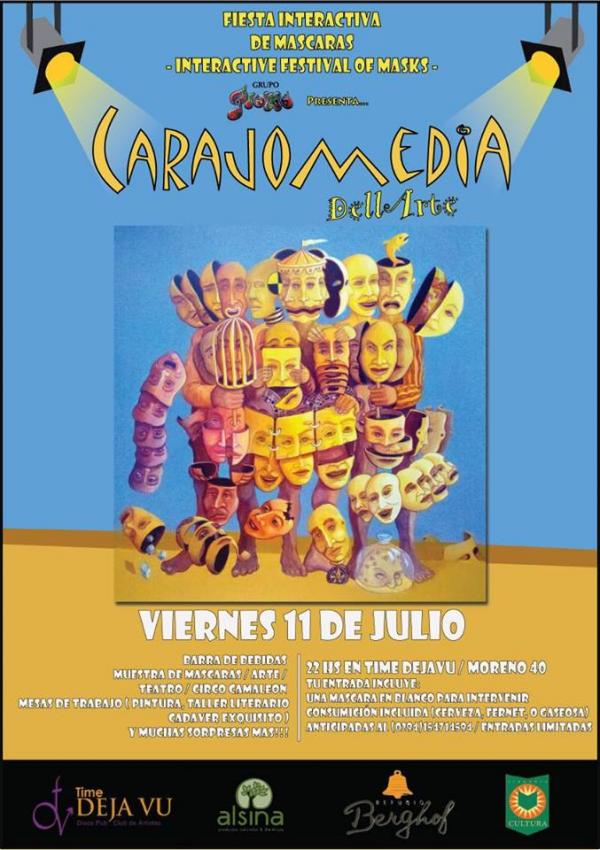 FIESTA INTERACTIVA DE MASCARAS "CARAJOMEDIA DELL ARTE"