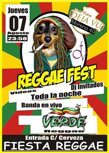 Fiesta REGGAE en Time Deja Vu,