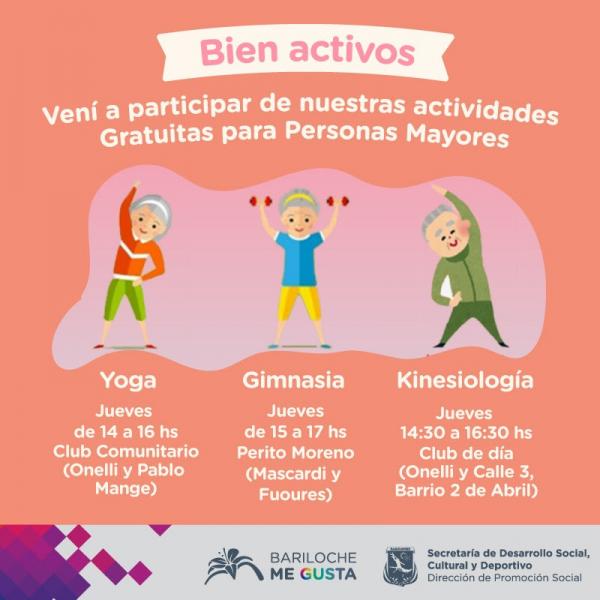 Programa Bien Activos: actividad f&iacute;sica para adultos mayores