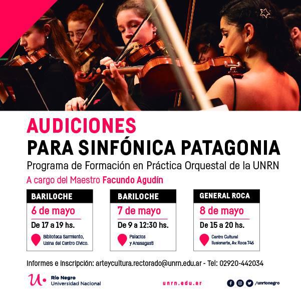 Audiciones para Sinf&oacute;nica Patagonia