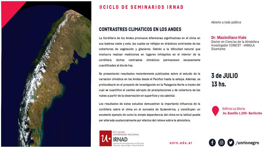 Seminario sobre contrastes clim&aacute;ticos en la Cordillera de los Andes