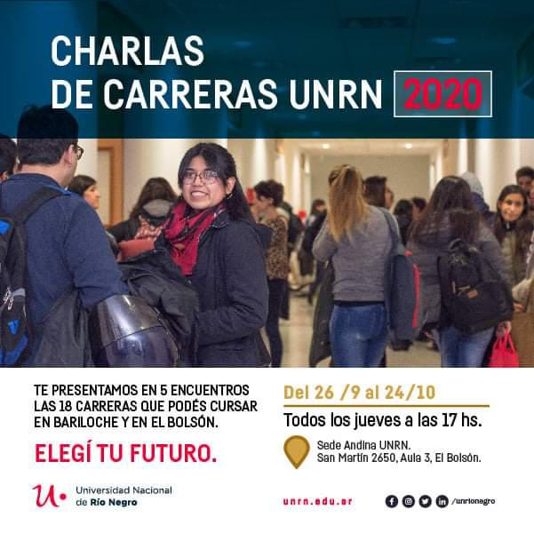 Charlas de carreras UNRN 2020 Sede Bols&oacute;n