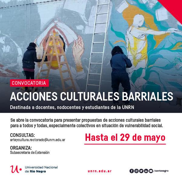 Convocatoria: acciones culturales barriales