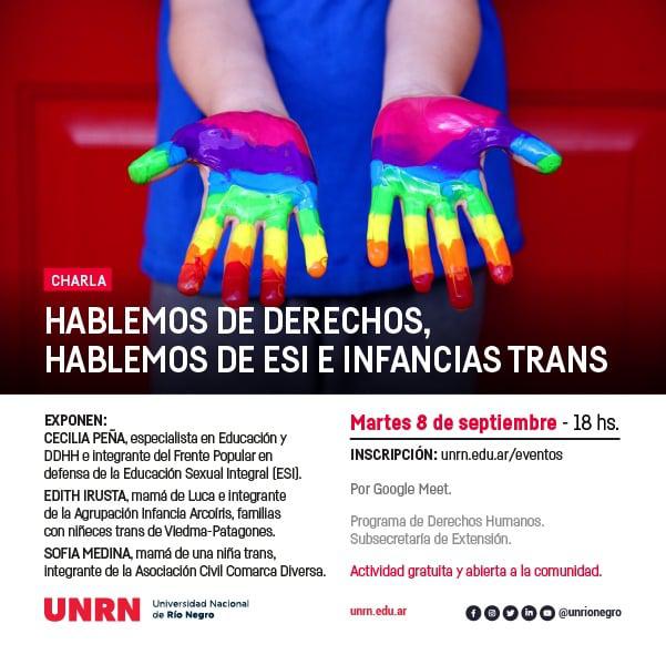 Charla abierta: Hablemos de derechos, hablemos de ESI e Infancias Trans.