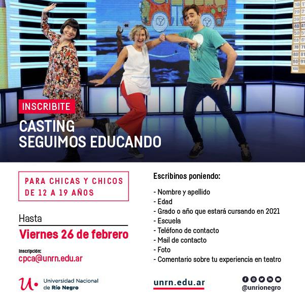 Casting para el Programa Seguimos Educando