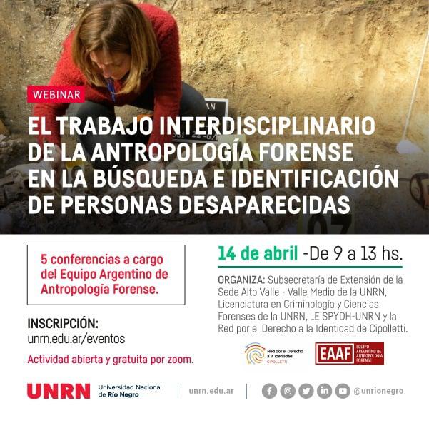 Webinar | El trabajo interdisciplinario de la antropolog&iacute;a forense en la b&uacute;squeda e identificaci&oacute;n de personas desaparecidas